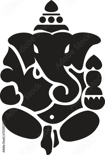 Lord ganesha vector illustration, Ganesh chaturthi, Ganesh icon in , Ganesh ji,greeting card Lord Ganpati, Festivals and Decorative