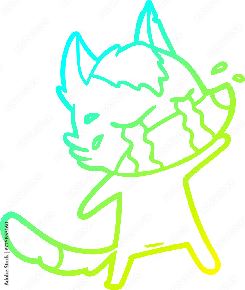 cold gradient line drawing cartoon crying wolf cold gradient line drawing cartoon crying wolf
