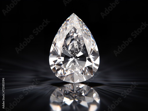 Glistening Diamond Precious Gem Isolated on White Background AI Generated