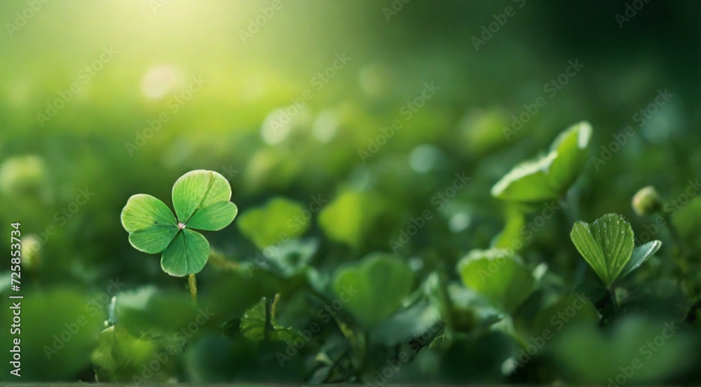 Fresh grass with dew drops, close up. Morning sunlight, spring concept