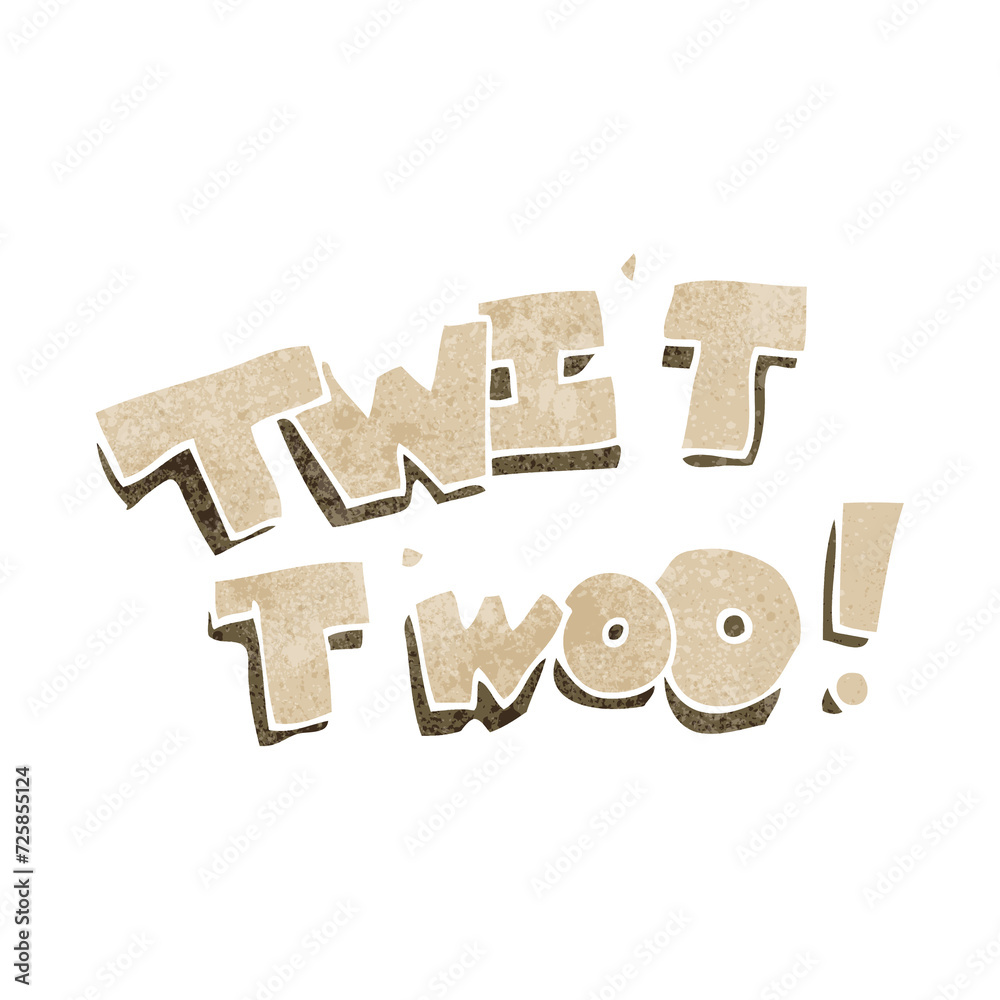 Fototapeta premium retro cartoon twit two owl call text