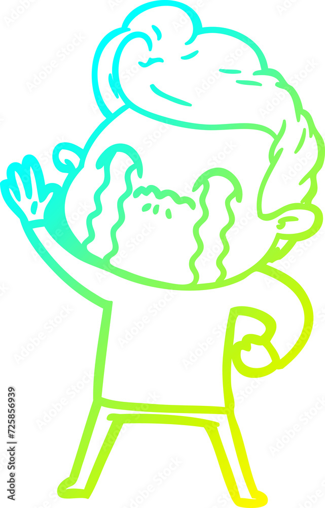 cold gradient line drawing cartoon man crying cold gradient line drawing cartoon man crying