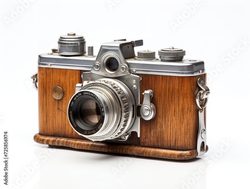 Retro Film Camera Photography Vintage Isolated on White Background AI Generated