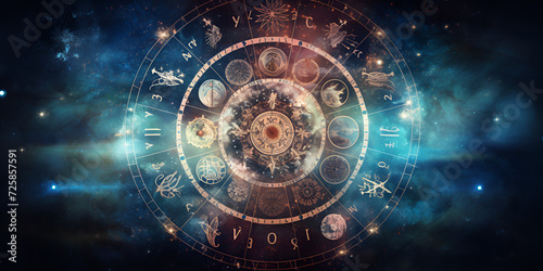 Abstract mystic astrology dark background 