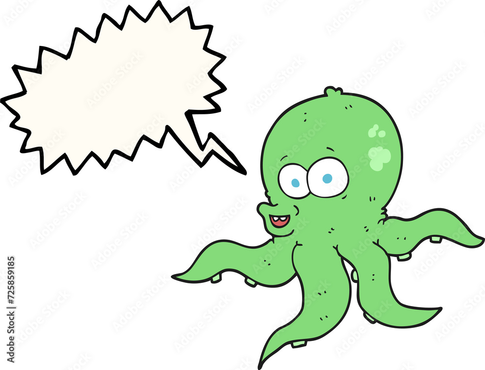 speech bubble cartoon octopus speech bubble cartoon octopus