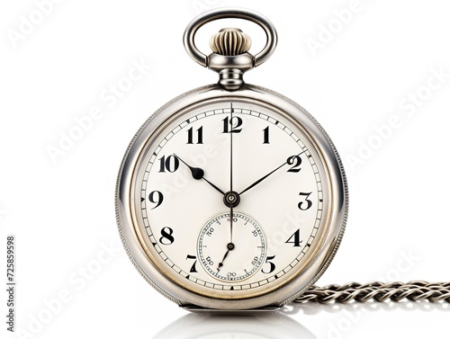 Vintage Pocket Watch Timeless Elegance Isolated on White Background AI Generated