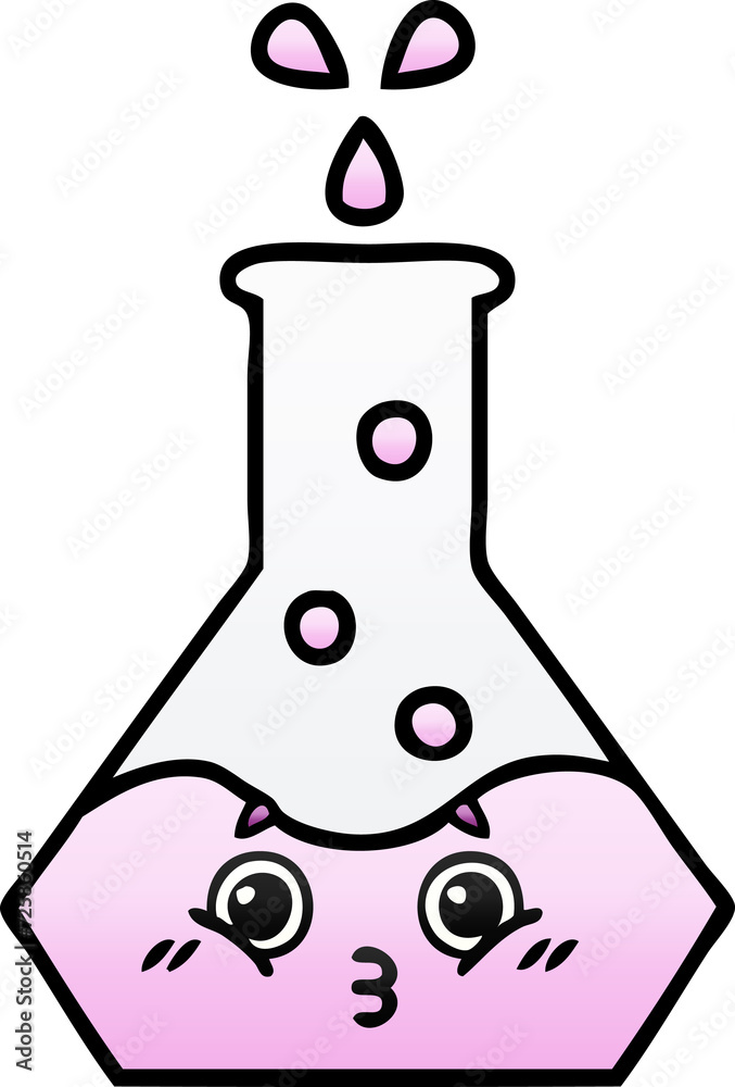 gradient shaded cartoon science beaker gradient shaded cartoon science beaker