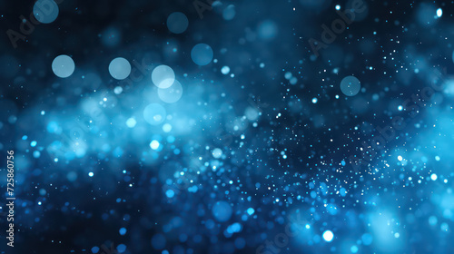 blue luxury glitter and bokeh particles, blue bokeh background, holiday festival background © ASA Creative