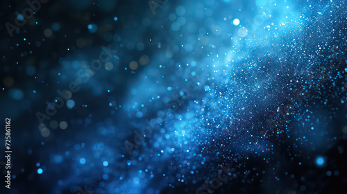 blue luxury glitter and bokeh particles, blue bokeh background, holiday festival background © ASA Creative