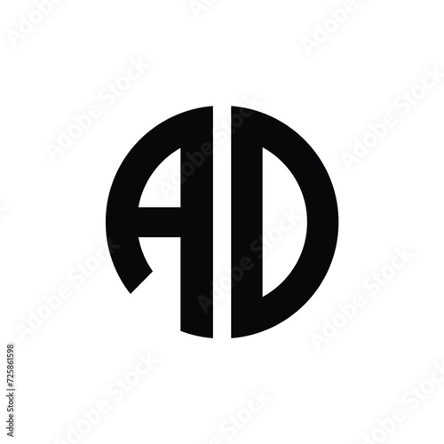 A D Logo. AD Letter Logo Design. Alphabet letter icon logo AD