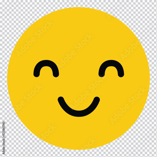 Happy smiley face or emoticon art icon for apps and websites