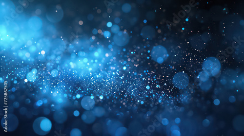 blue luxury glitter and bokeh particles  blue bokeh background  holiday festival background