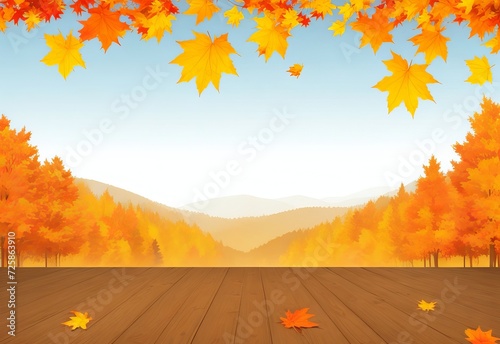 Free vector realistic fall wood background photo