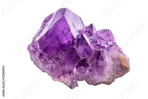 Amethyst Purple Gemstone on Transparent Background