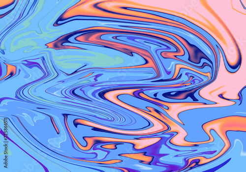 Color abstract lequid background with waves photo