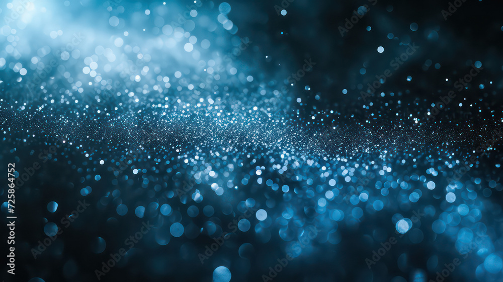 blue luxury glitter and bokeh particles, blue bokeh background, holiday festival background blue luxury glitter and bokeh particles, blue bokeh background, holiday festival background