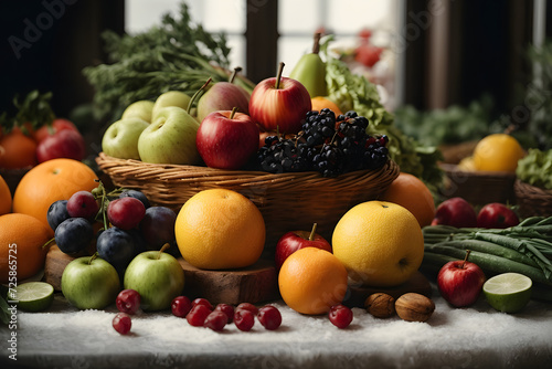 A Collection of Winter Produce. Fresh fruit and vegetables