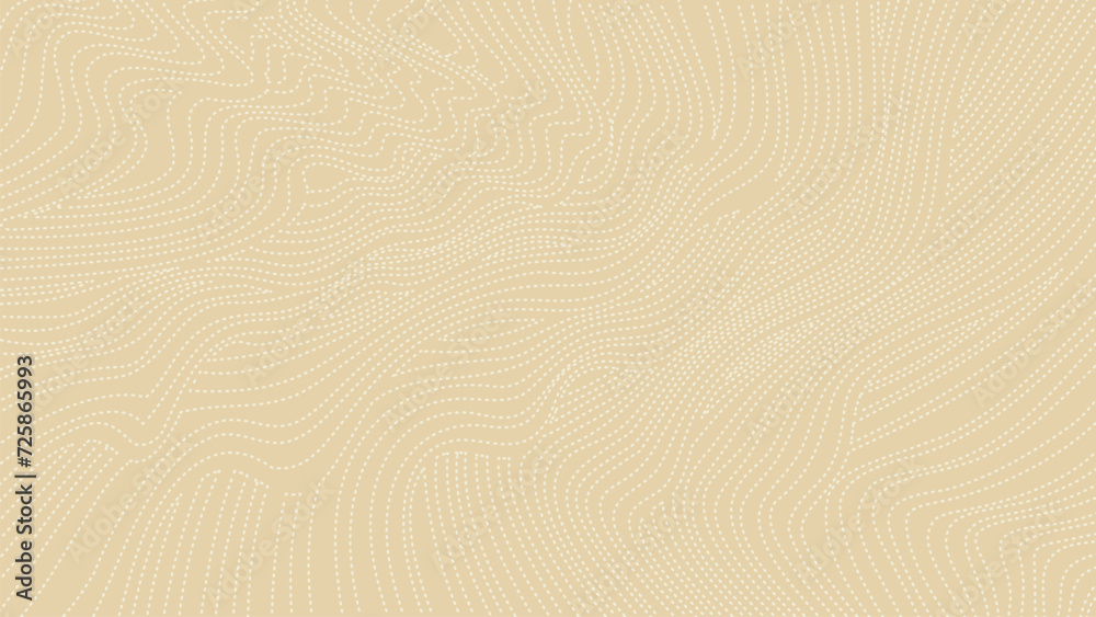 Abstract background with wavy dotted lines - hand drawn vector illustration.