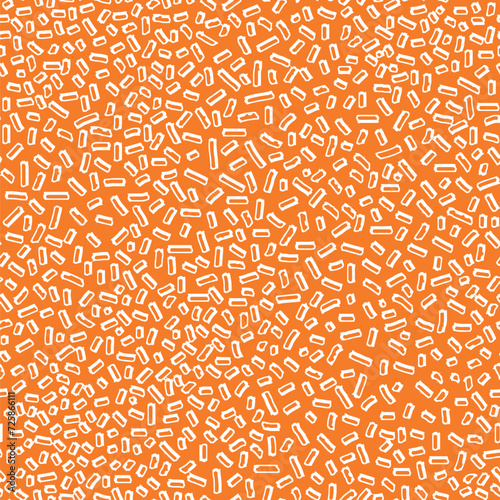 orange monochrome colours polka dots  hand abstract draw minimal seamless geo pattern in vector . Shibori print. Watercolour  batik. Handmade shirt tie dye Japan traditional tile.