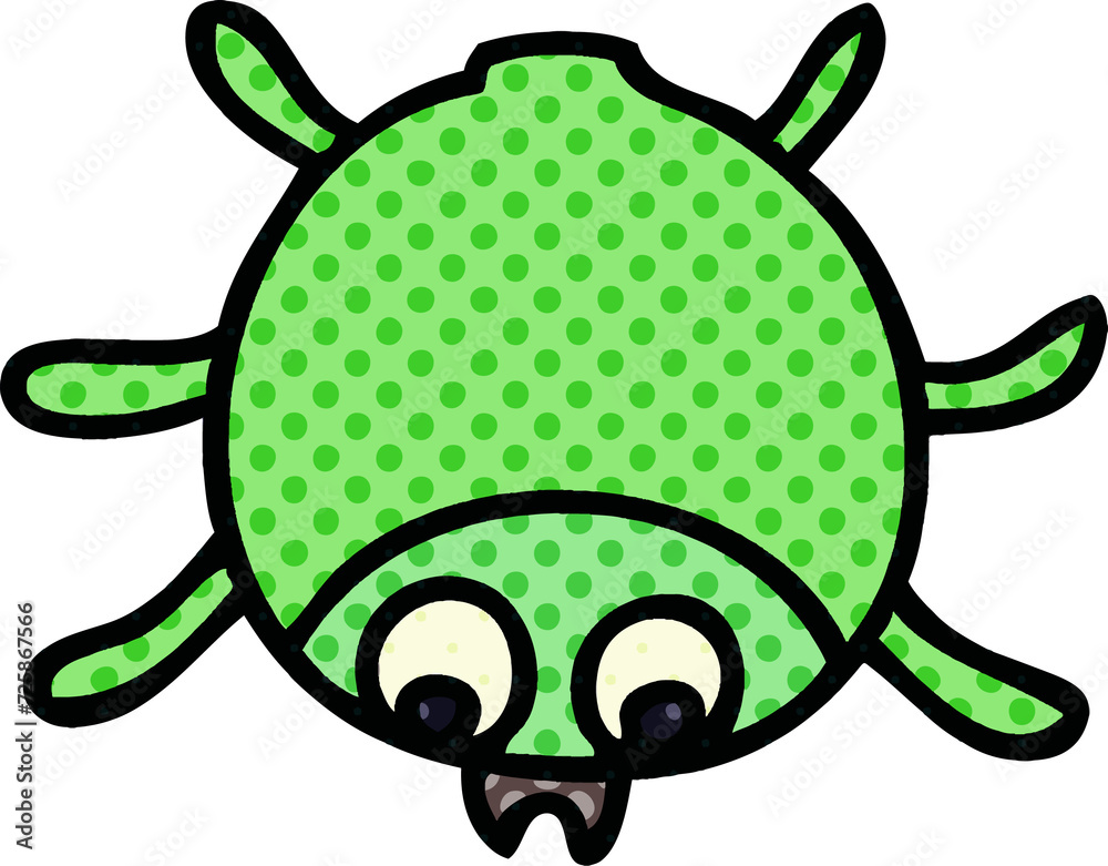 Fototapeta premium quirky comic book style cartoon beetle