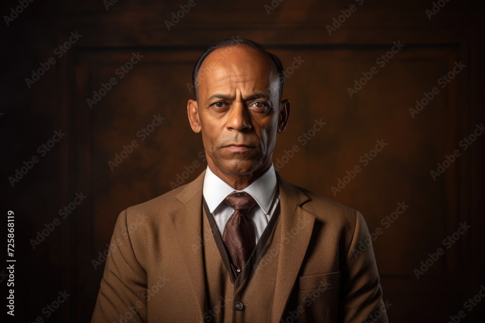 solemn middle aged South Asian man in professional attire, with a focused expression solemn middle aged South Asian man in professional attire, with a focused expression