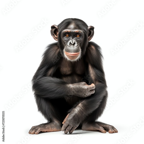 a chimpanzees, studio light , isolated on white background © singgih