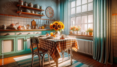 Sunny Country Kitchen: Cozy Design Ideas with a Sunflower Touch