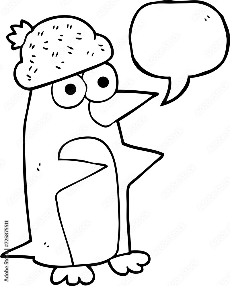 speech bubble cartoon penguin speech bubble cartoon penguin