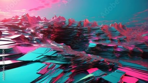 Diagonal glitch background. generative, ai.