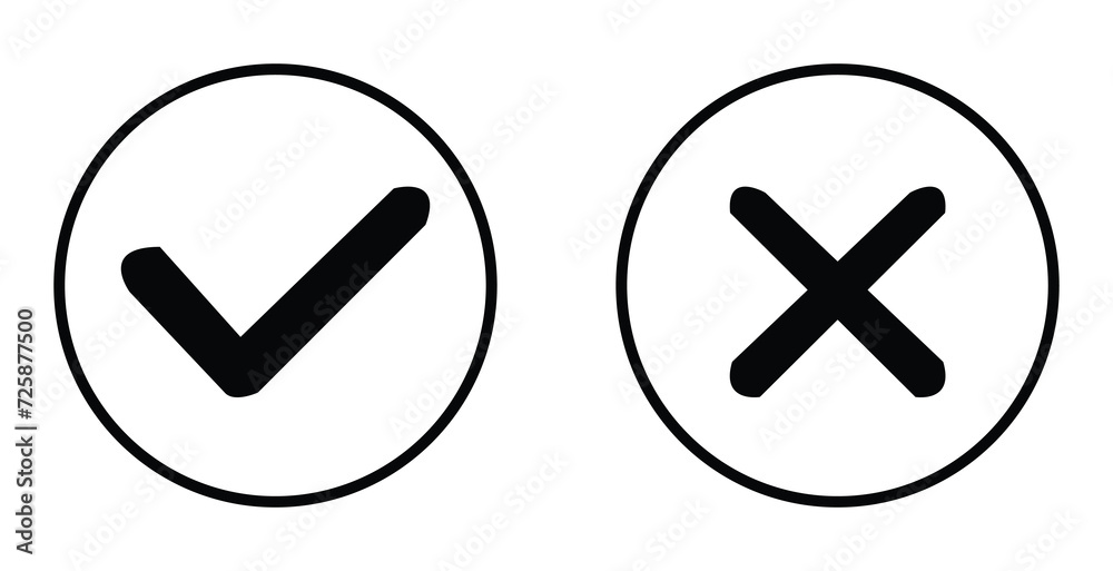 right and wrong answer, correct and incorrect sign, success and failure. Vector illustration. EPS FILE 27. right and wrong answer, correct and incorrect sign, success and failure. Vector illustration. EPS FILE 27.