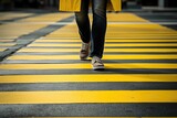 pedestrian at a zebra crossing, road safety, road crossing rules