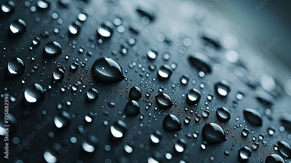shiny raindrops on the surface of an umbrella, rainy weather shiny raindrops on the surface of an umbrella, rainy weather