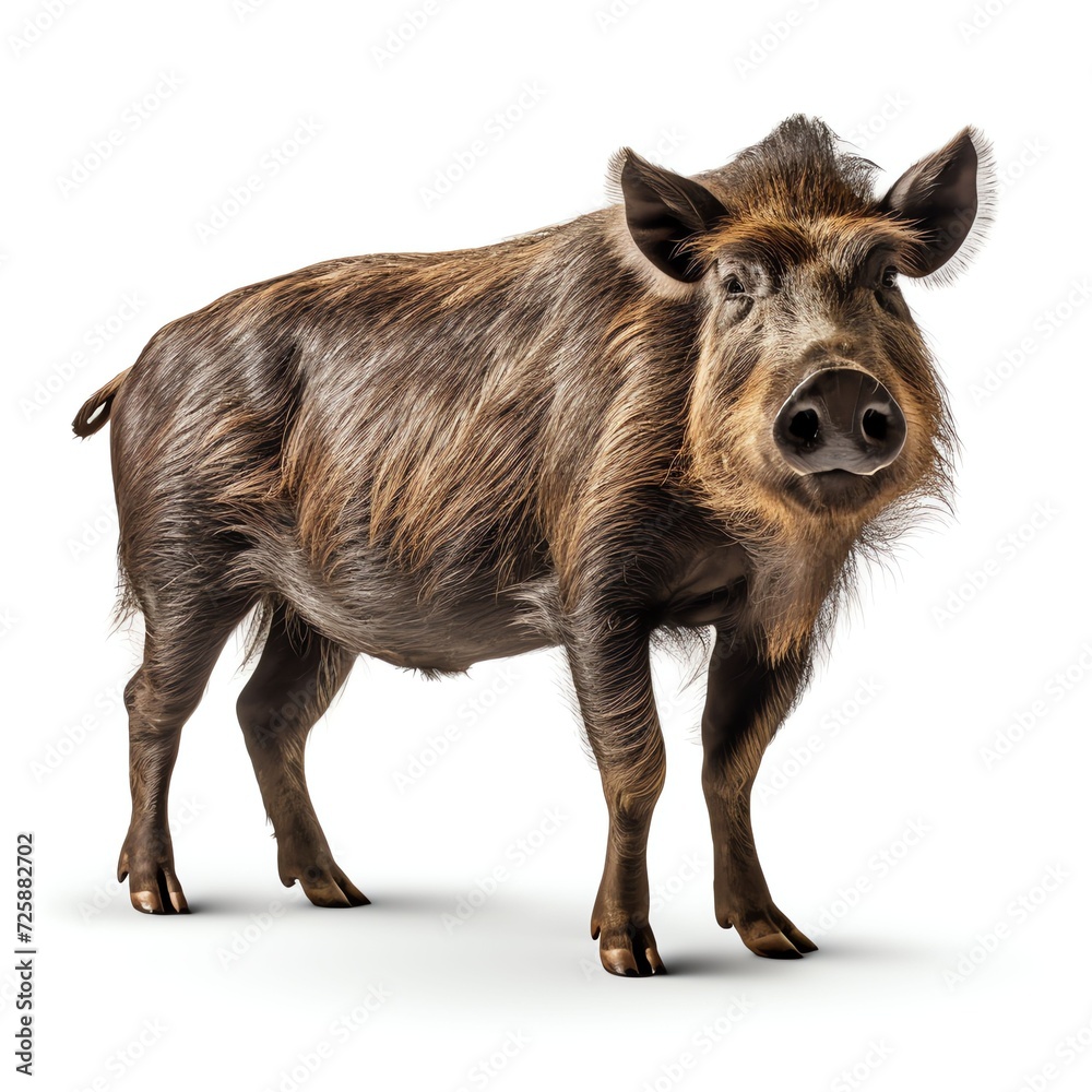 a boar, studio light , isolated on white background a boar, studio light , isolated on white background