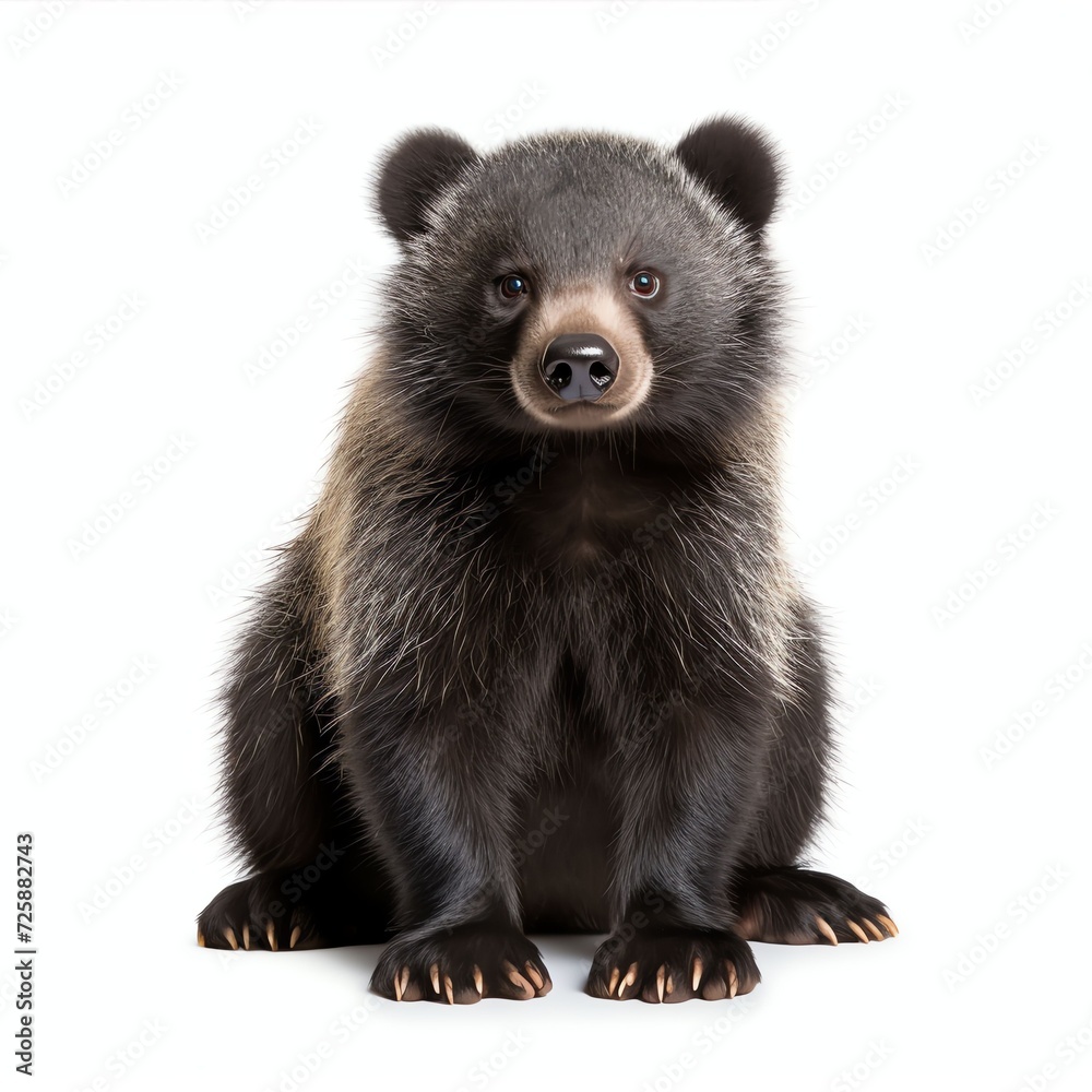 a binturong, studio light , isolated on white background a binturong, studio light , isolated on white background