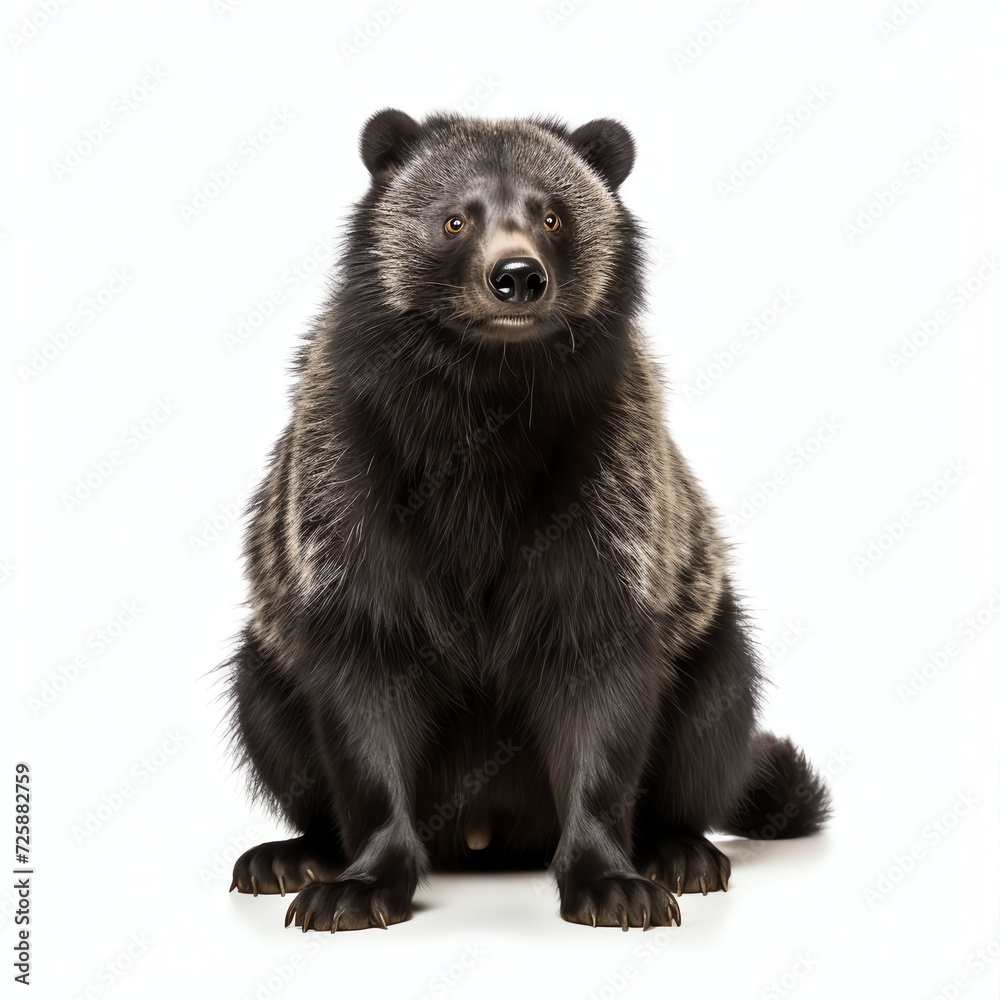 Fototapeta premium a binturong, studio light , isolated on white background