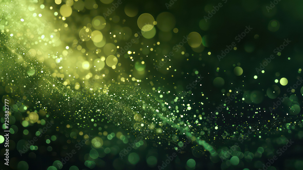 green luxury glitter and bokeh particles, green bokeh background, holiday festival background green luxury glitter and bokeh particles, green bokeh background, holiday festival background