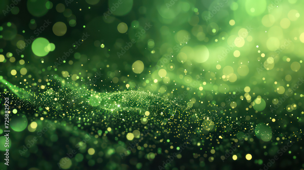 green luxury glitter and bokeh particles, green bokeh background, holiday festival background green luxury glitter and bokeh particles, green bokeh background, holiday festival background