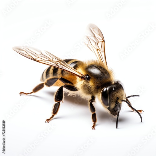 a bee, studio light , isolated on white background © singgih