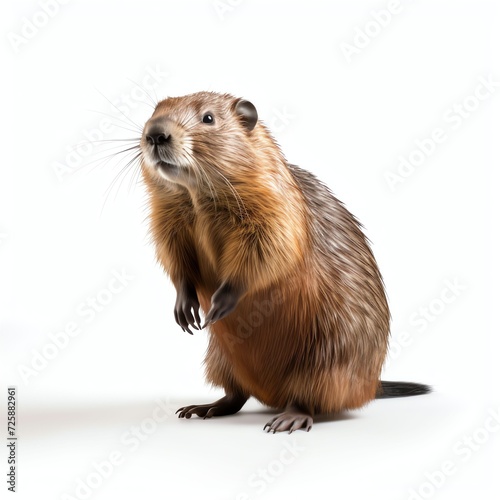 a beaver, studio light , isolated on white background © singgih