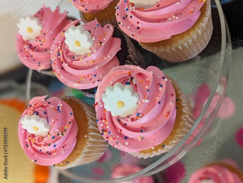 cupcake with pink frosting
