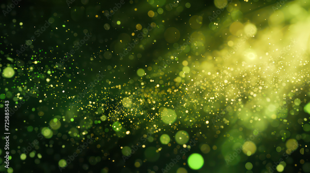 green luxury glitter and bokeh particles, green bokeh background, holiday festival background green luxury glitter and bokeh particles, green bokeh background, holiday festival background