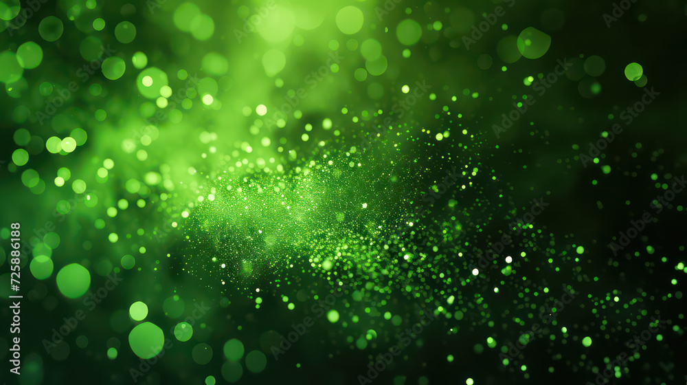 green luxury glitter and bokeh particles, green bokeh background, holiday festival background green luxury glitter and bokeh particles, green bokeh background, holiday festival background