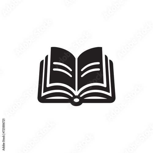 Open book icon vector