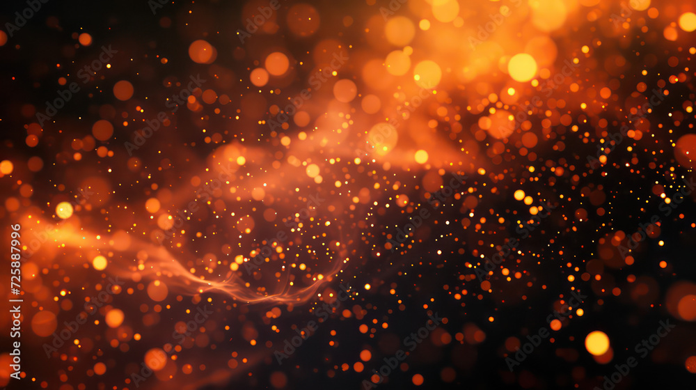 orange luxury glitter and bokeh particles, orange bokeh background, holiday festival background orange luxury glitter and bokeh particles, orange bokeh background, holiday festival background
