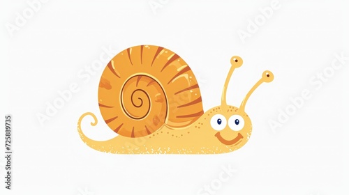 snail illustration, isolated on clean white background