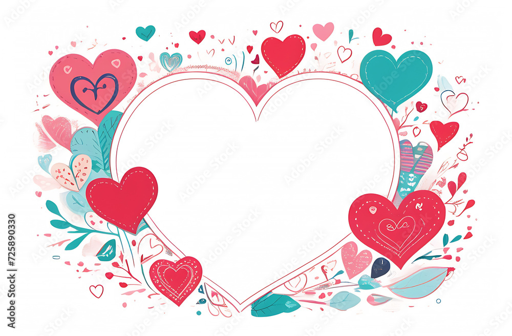 
card for Valentine's Day or card of hearts and love