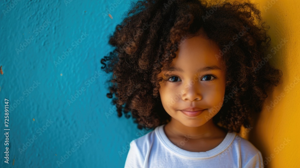 afro american girl toddler with curly hair stay in white long sleeve afro american girl toddler with curly hair stay in white long sleeve