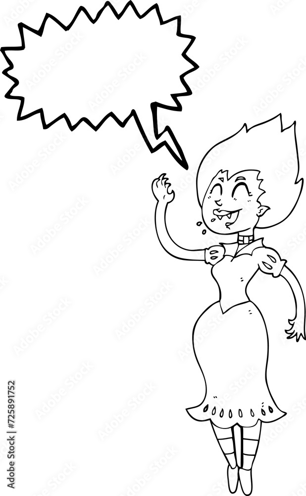 speech bubble cartoon vampire girl speech bubble cartoon vampire girl