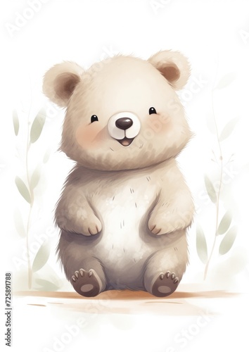 bear illustration,isolated on white background