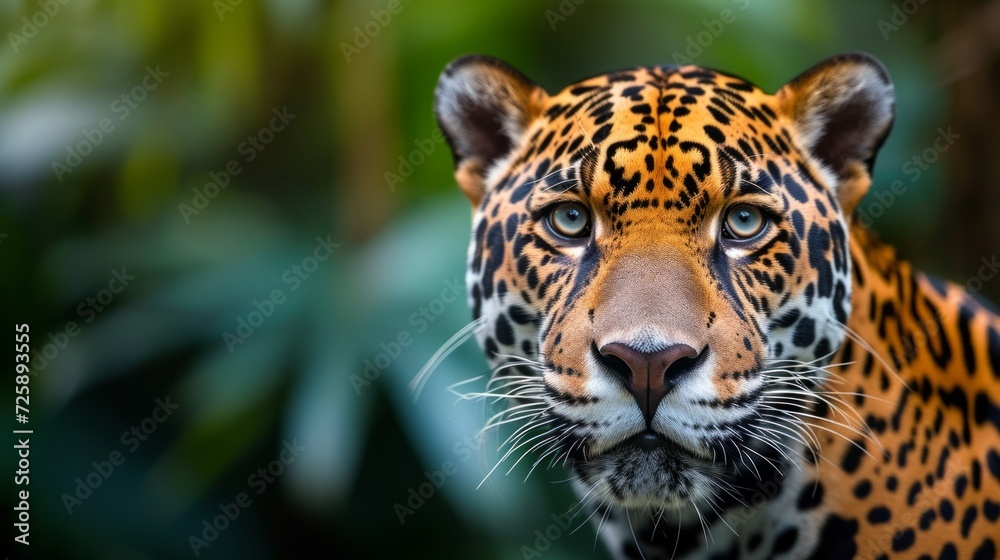 Mesmerizing Jaguar in Dense Jungle Mesmerizing Jaguar in Dense Jungle